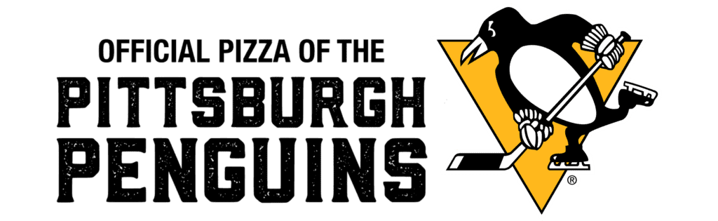 The Pittsburgh Penguins logo, a symbol of team pride and spirit, showcases a dynamic penguin wielding a hockey stick against a vibrant yellow triangle. The team name stands out in bold black text, embodying the essence of our winning tradition and the dedication at the heart of "about us.