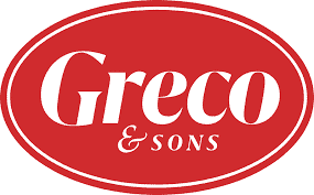 The red oval logo, featuring the bold white text "Greco & Sons," proudly represents our sponsors with striking elegance.