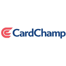 Logo featuring a red stylized letter "C" alongside the blue text "CardChamp" on a white background, symbolizing a trusted sponsor in excellence.